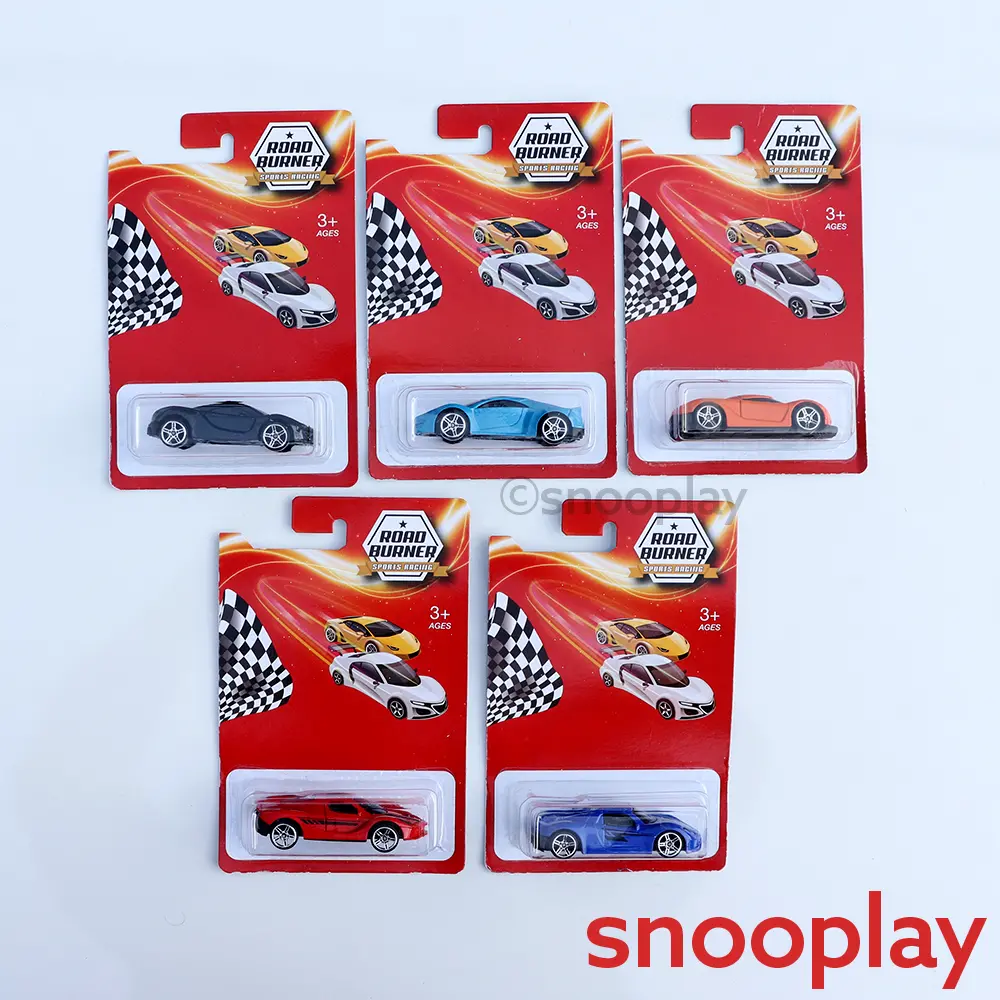 Road Burner Set Of 5 Diecast Cars (Resembling Gemera, Quick N Sik, Ambuli, F1, Hypersport) | Scale 1:64 (7 Years Till Grown Ups) | [Rb-3] 1