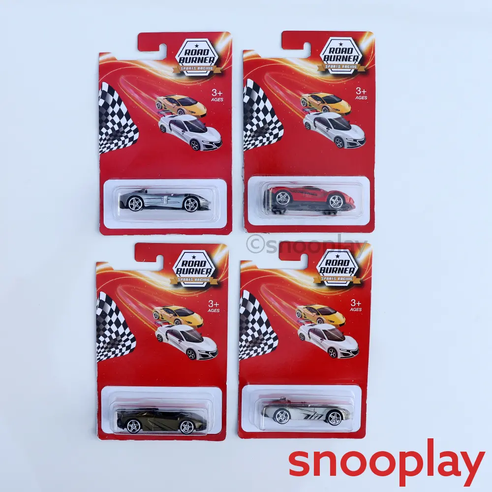 Road Burner Set Of 4 Diecast Cars (Resembling Manza, Pagani, Elva, Aventador, Spyder) | Scale 1:64 (7 Years Till Grown Ups) [Rb-5] 1