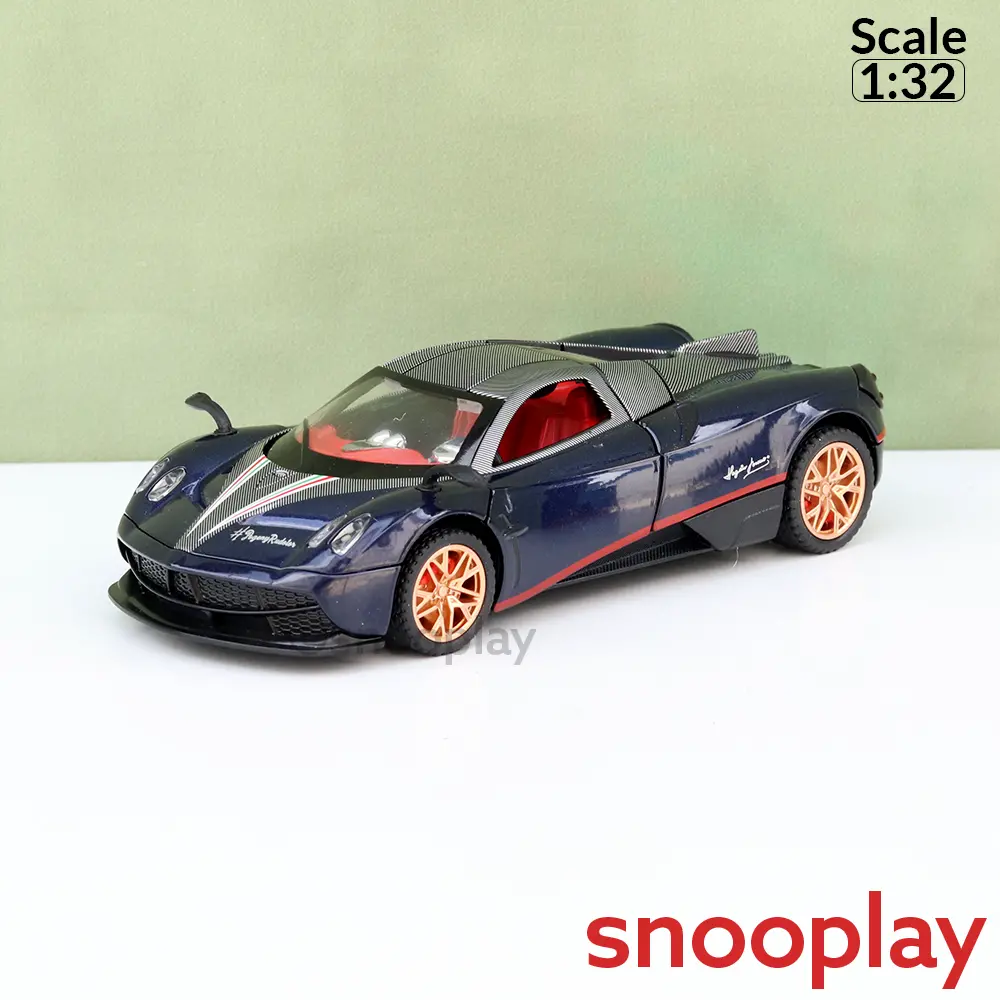 Big Fun Toys Resembling Pagani Huayra Diecast Car - Pullback, Openable Parts, Light & Sound | 1:32 Scale (3 Years Till Grown Ups) | Assorted Colors 1