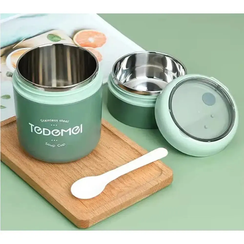 Cuddlenest 2 Compartment Stainless Steel Lunch Box - 710Ml 1