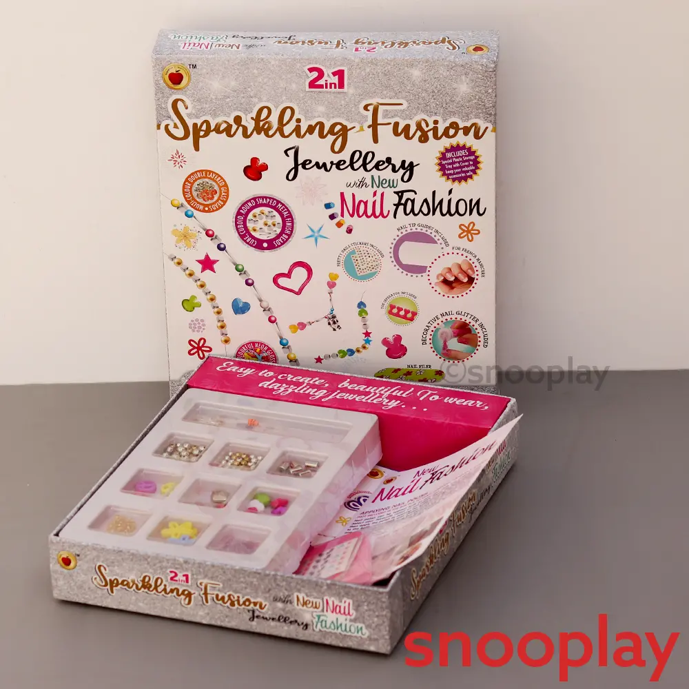Applefun 'N' Learn 2 In 1 Diy Sparkling Fusion Jewellery With New Nail Fashion (5-10 Years) 1