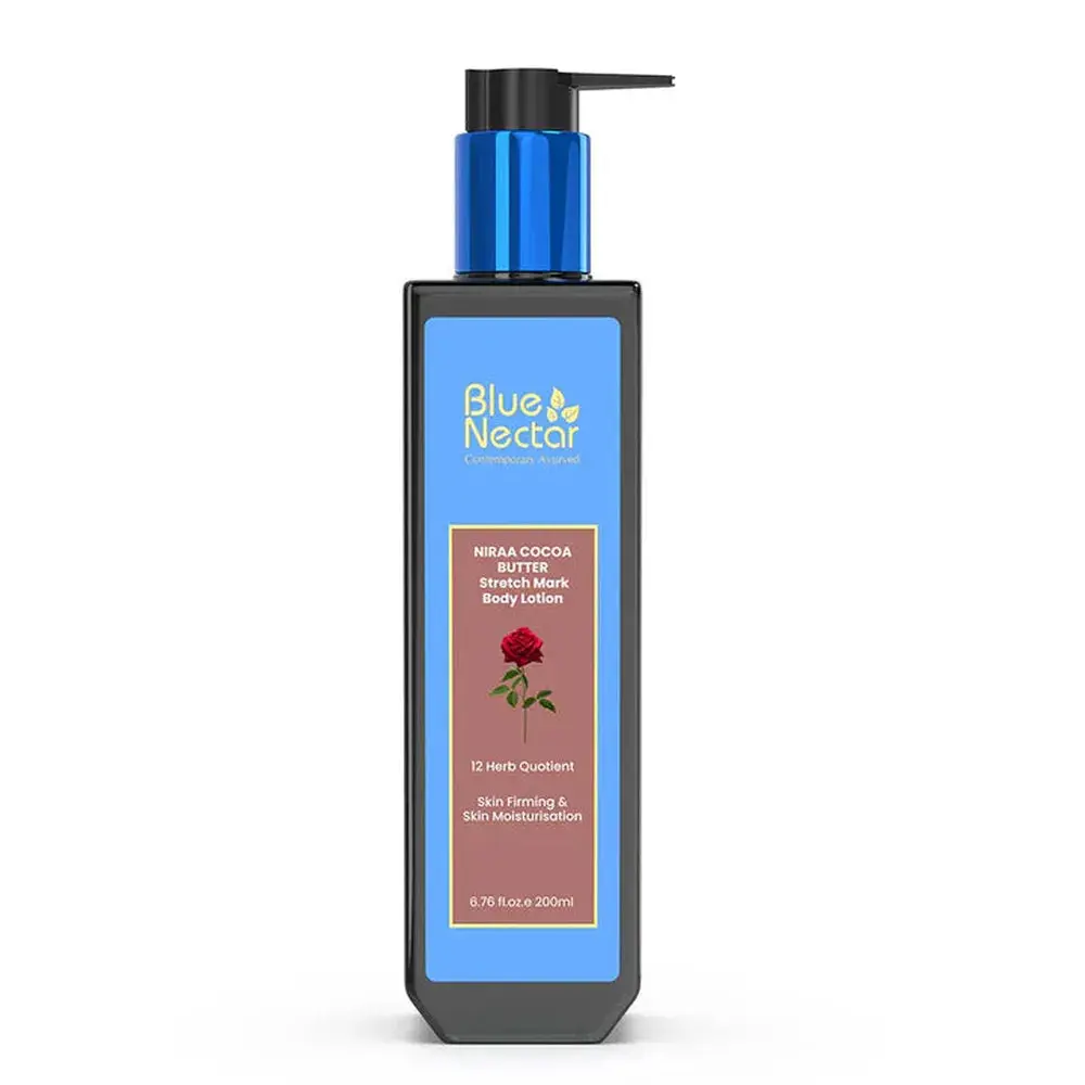 Blue Nectar Niraa Cocoa Butter Stretch Mark Removal Cream Body Lotion (12 Herbs) - 200Ml 1