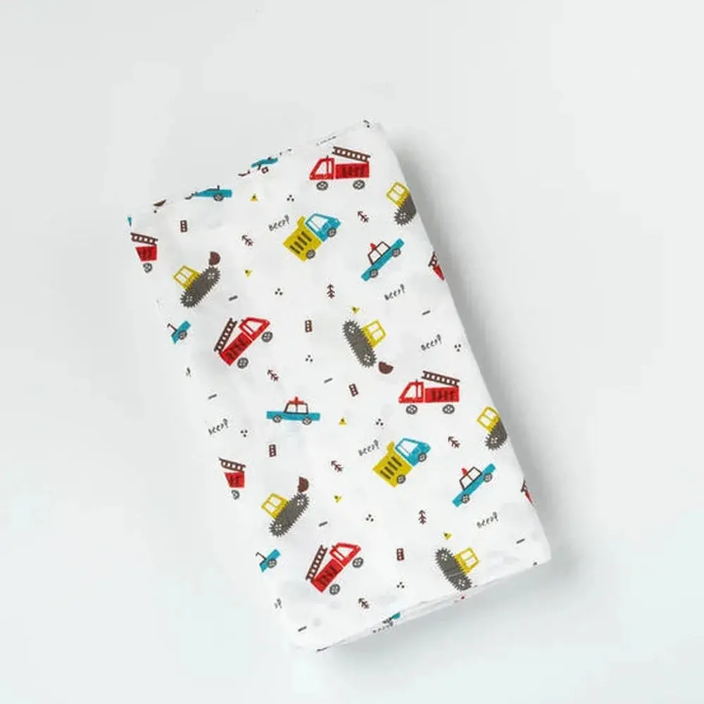 Beelittle Tanker Truck Large Muslin Towel 1