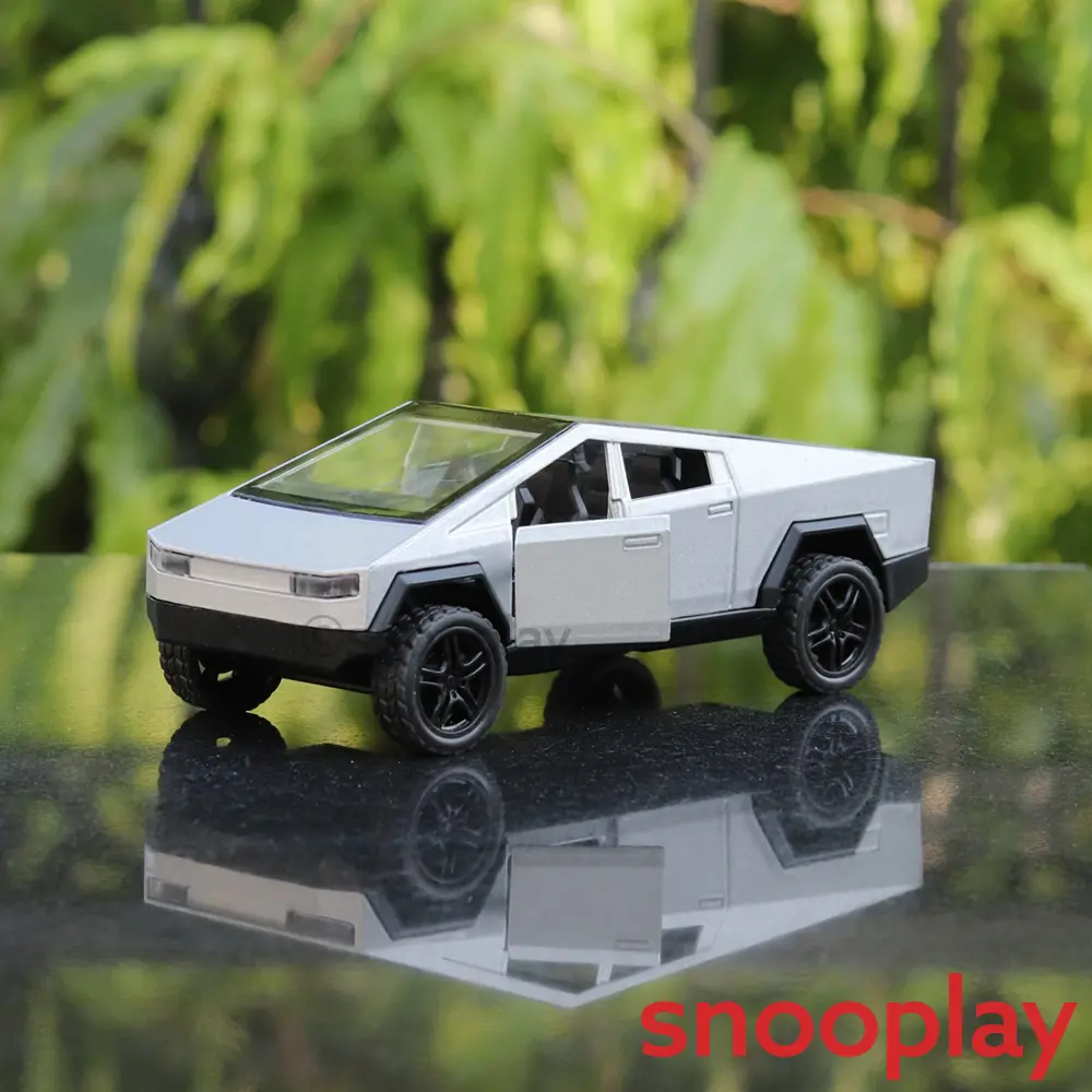 Resembling Tesla Pull Back Diecast Car With Openable Doors (3 Years Till Grown Ups) 1