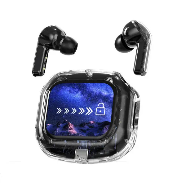 Air Max Lcd Display Transparent Earbuds 1