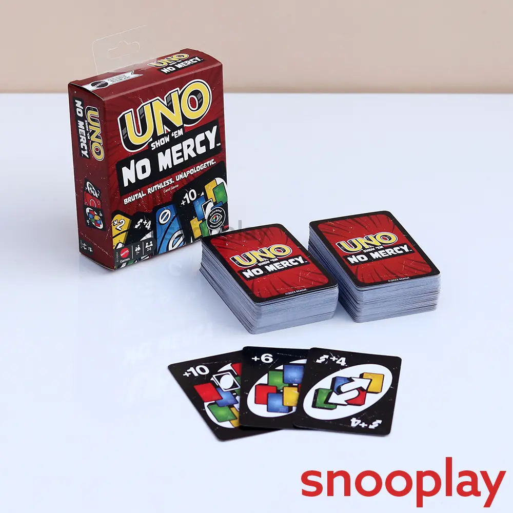 Original Licensed Uno - Show No Mercy Card Game (7 Years Till Grown Ups) 1