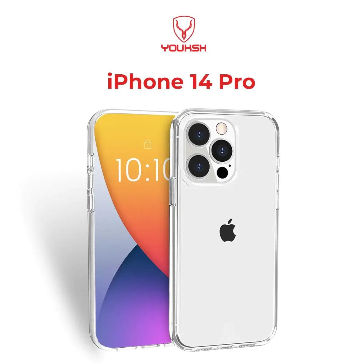 Youksh Apple Iphone 14 Pro Transparent Case | Soft Shock Proof Jelly Cover 1