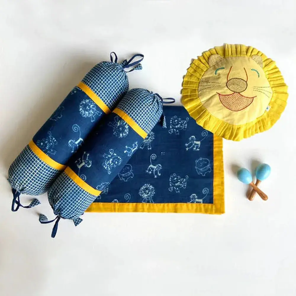 Whitewater Organic Gift Set - Dohar, Mustard Seed Pillow, Bolster & Maracas |Zoo 1