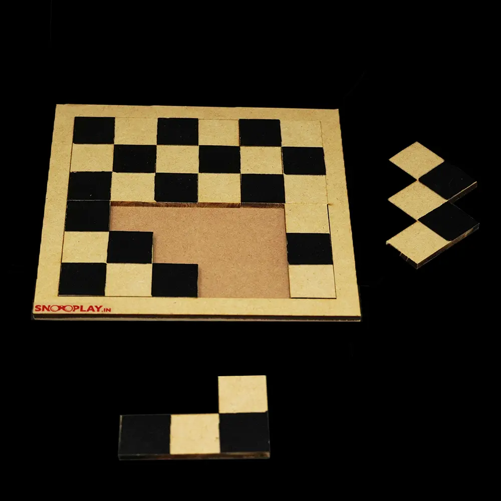 Braille Puzzle Board Game (Hand Painted Wooden Board) 1