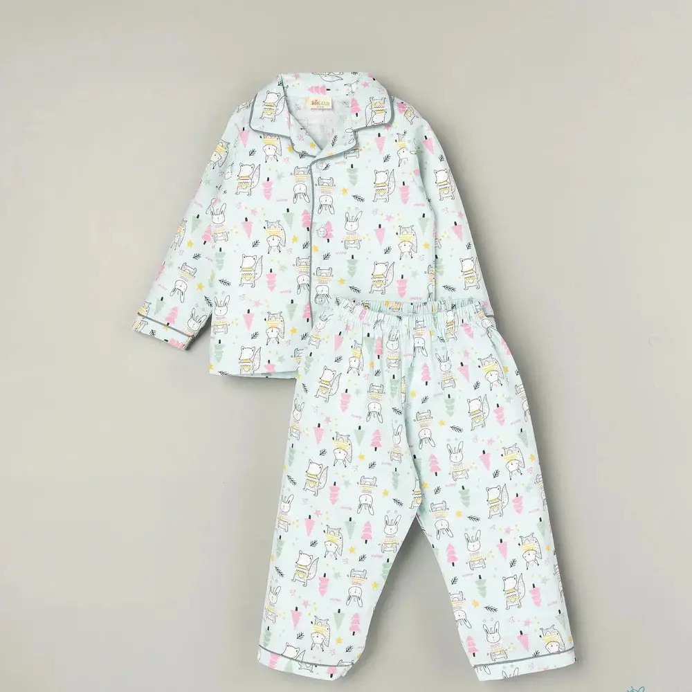 Beelittle Winter Bunny 2-Piece Muslin Pyjamas Set 1