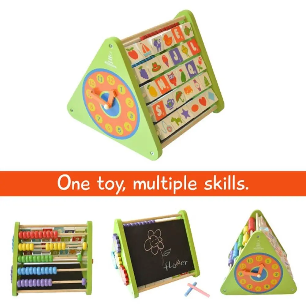 Shumee 5 In 1  Activity Triangle - Alphabets, Abacus & Time, Shapes & Animals, Gears, Chalkboard (2-5 Years) 1