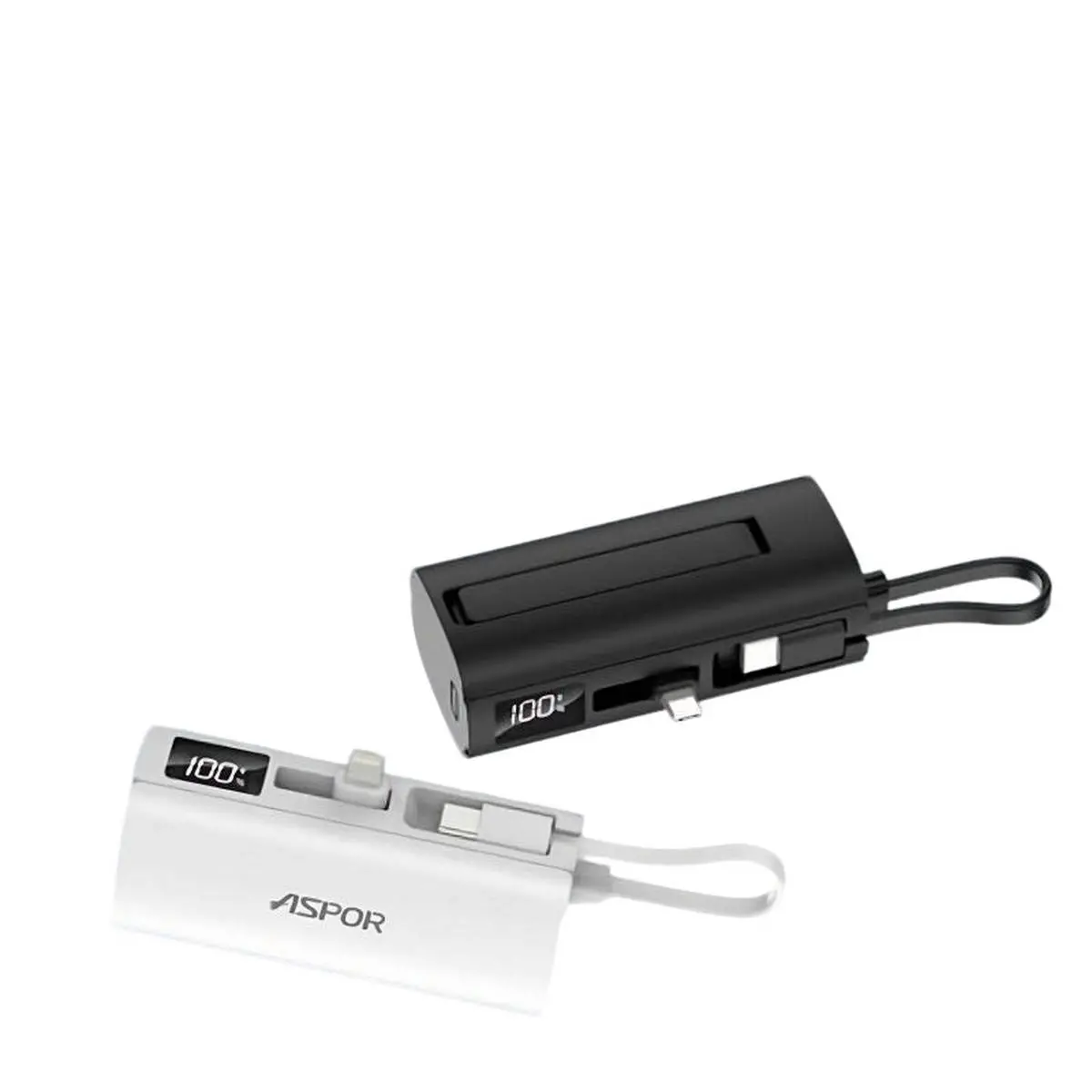 Aspor A351 2In1 Iphone & Type-C Flexible Portable Mini 5000Mah Power Bank 1