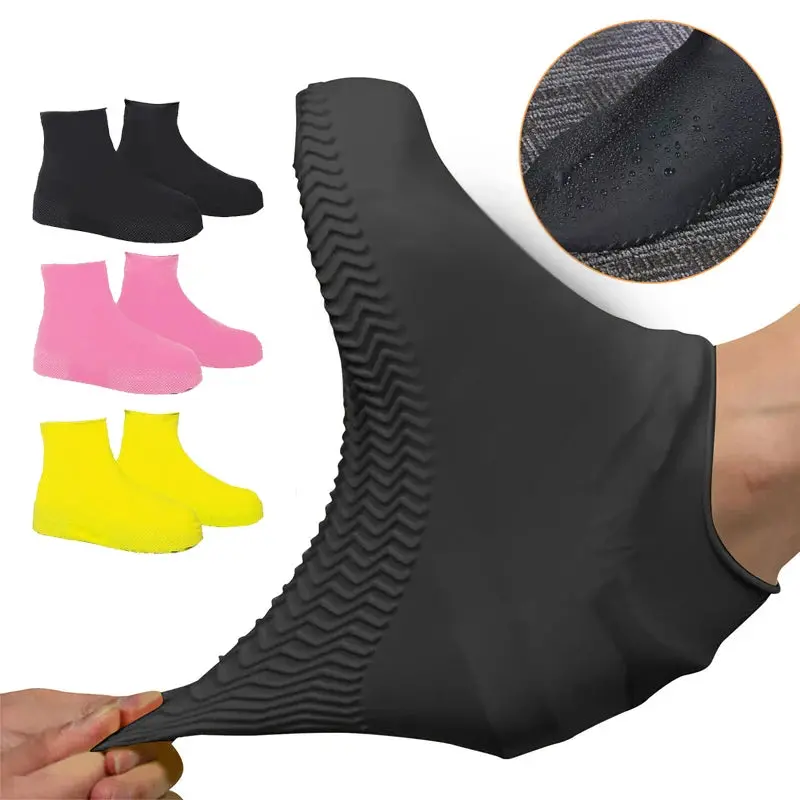 Waterproof Unisex Non-Slip Silicone Shoe Covers Reusable 1