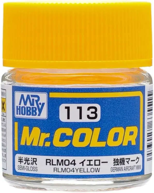 Mr. Hobby Mr. Color C113 Semi Gloss Rlm04 Yellow 10Ml Bottle 1