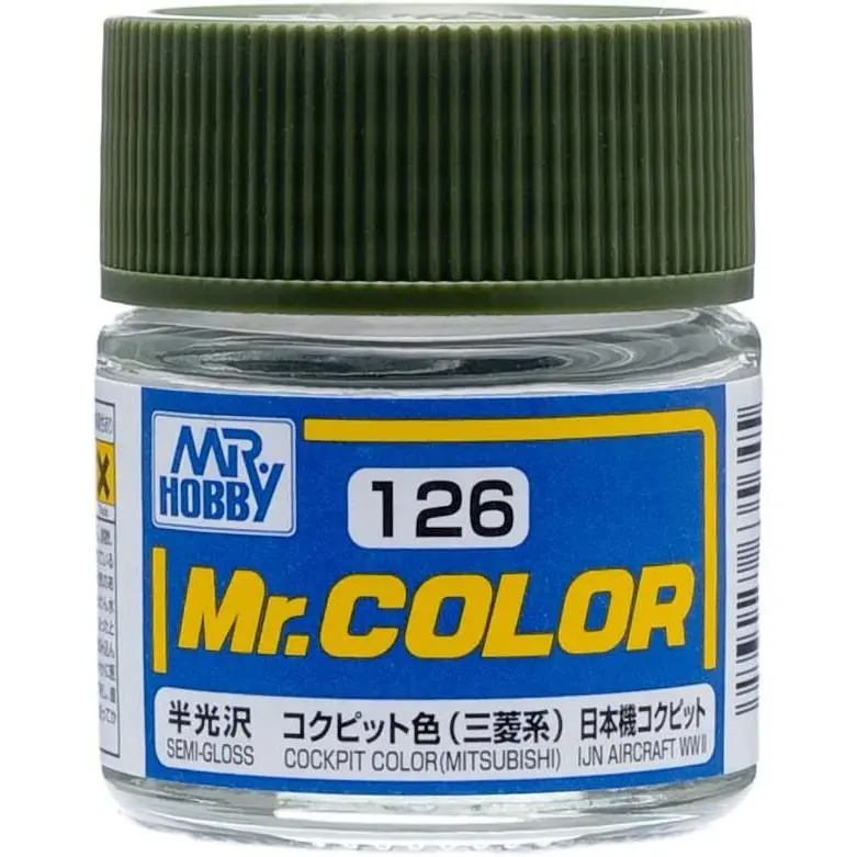Mr. Hobby Mr. Color C126 Semi Gloss Cockpit Color Mitsubishi 10Ml Bottle 1