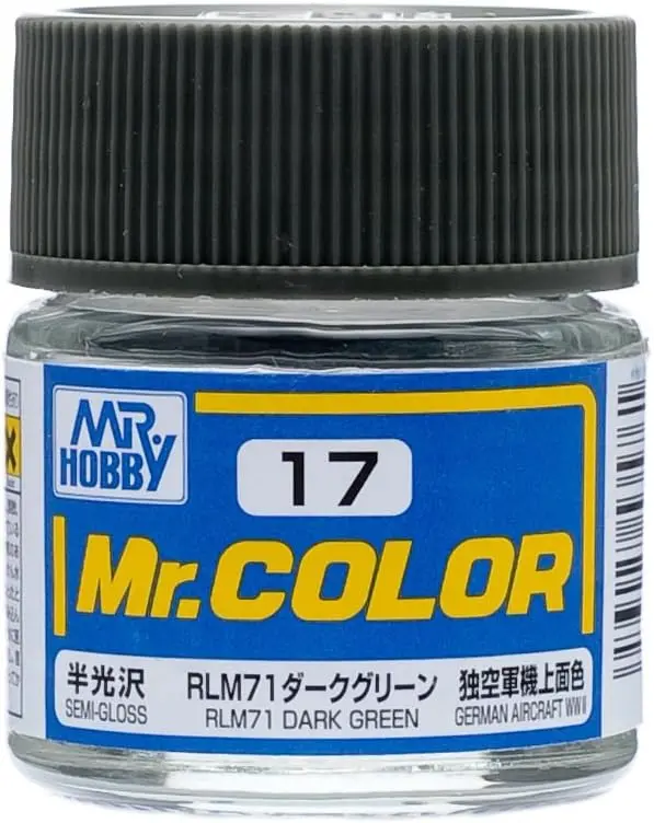 Mr. Hobby Mr. Color C17 Semi-Gloss Rlm71 Dark Green 10Ml Bottle 1