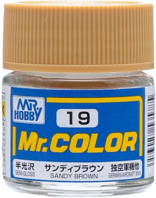 Mr. Hobby Mr. Color C19 Semi-Gloss Sandy Brown 10Ml Bottle 1
