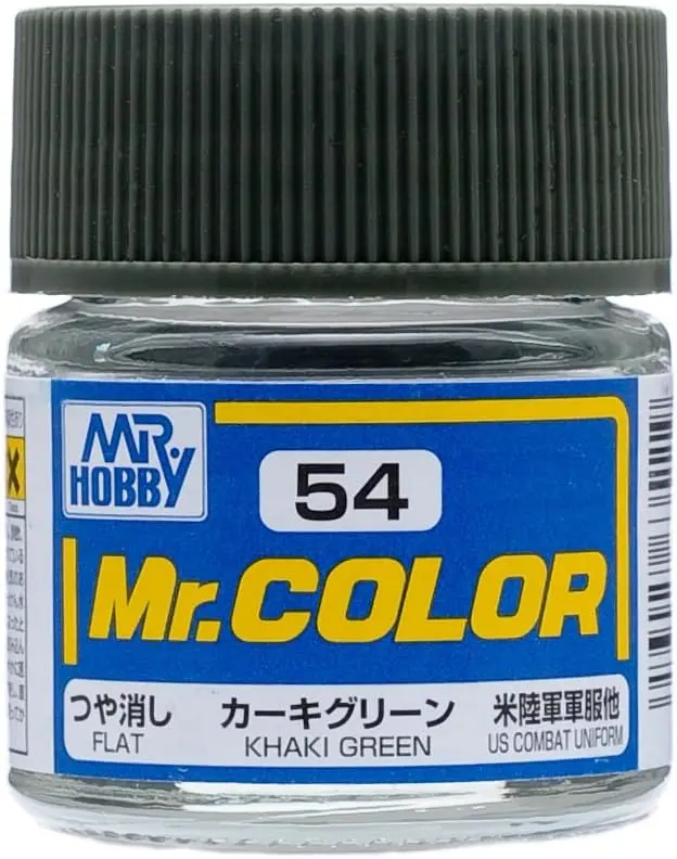 Mr. Hobby Mr. Color C54 Flat Khaki Green 10Ml Bottle 1