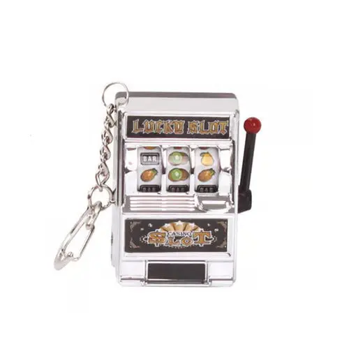 Mini Slot Machine Keychain With Lucky Charm 1