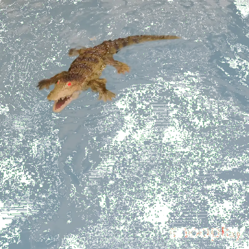 Remote Control Crocodile Toy With Glowing Eyes | Swims Only In Water (5-10 Years) 1