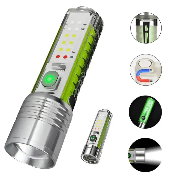 Multifunctional Zoom Flashlight With Currency Checker 1