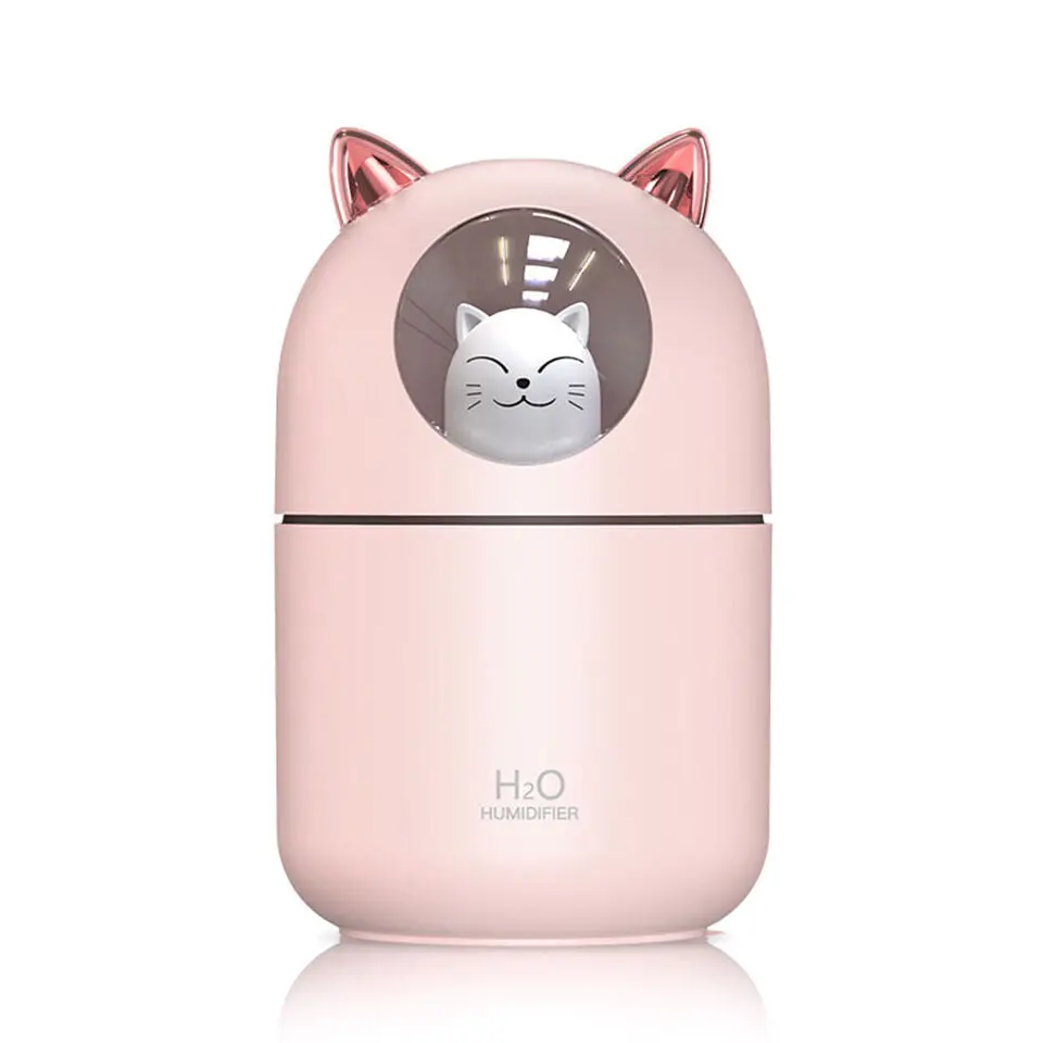 Cat Humidifier Cute Aroma Diffuser With Night Light 1