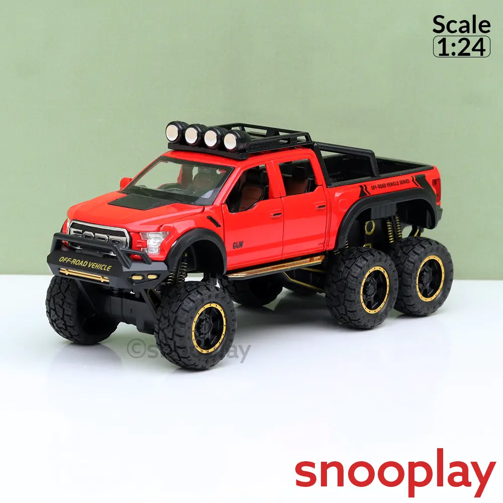 Big Fun Toys Resembling Ford Pick Up Truck Diecast Car - Pull Back, Openable Doors, Sound & Light | 1:24 Scale (3 Years Till Grown Ups) 1