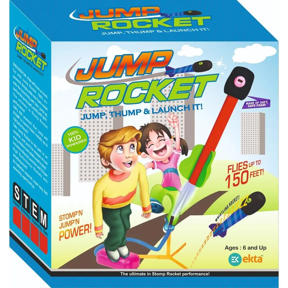 Ekta Air-Powered Jump Rocket Toy - Jump, Stomp & Watch It Fly (6-10 Years) 1