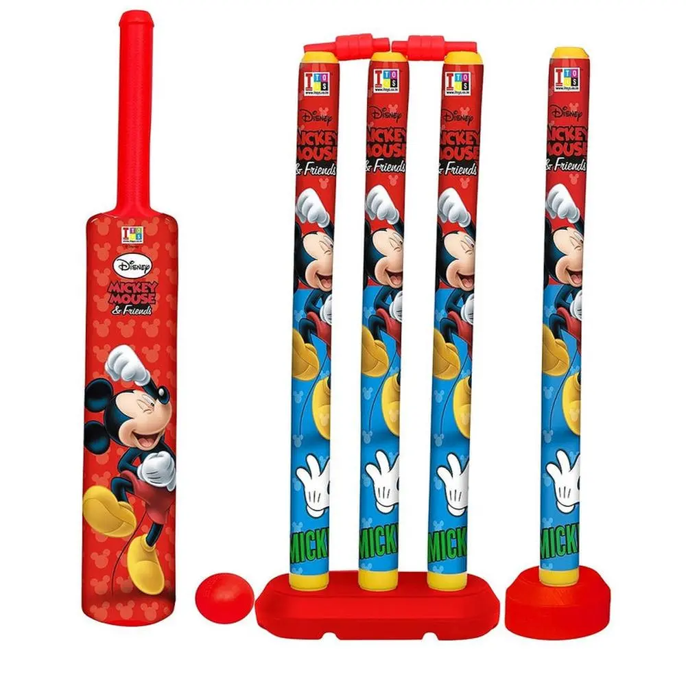 Muren Unbreakable Plastic Cricket Set - Mickey Mouse (2-6 Years) 1