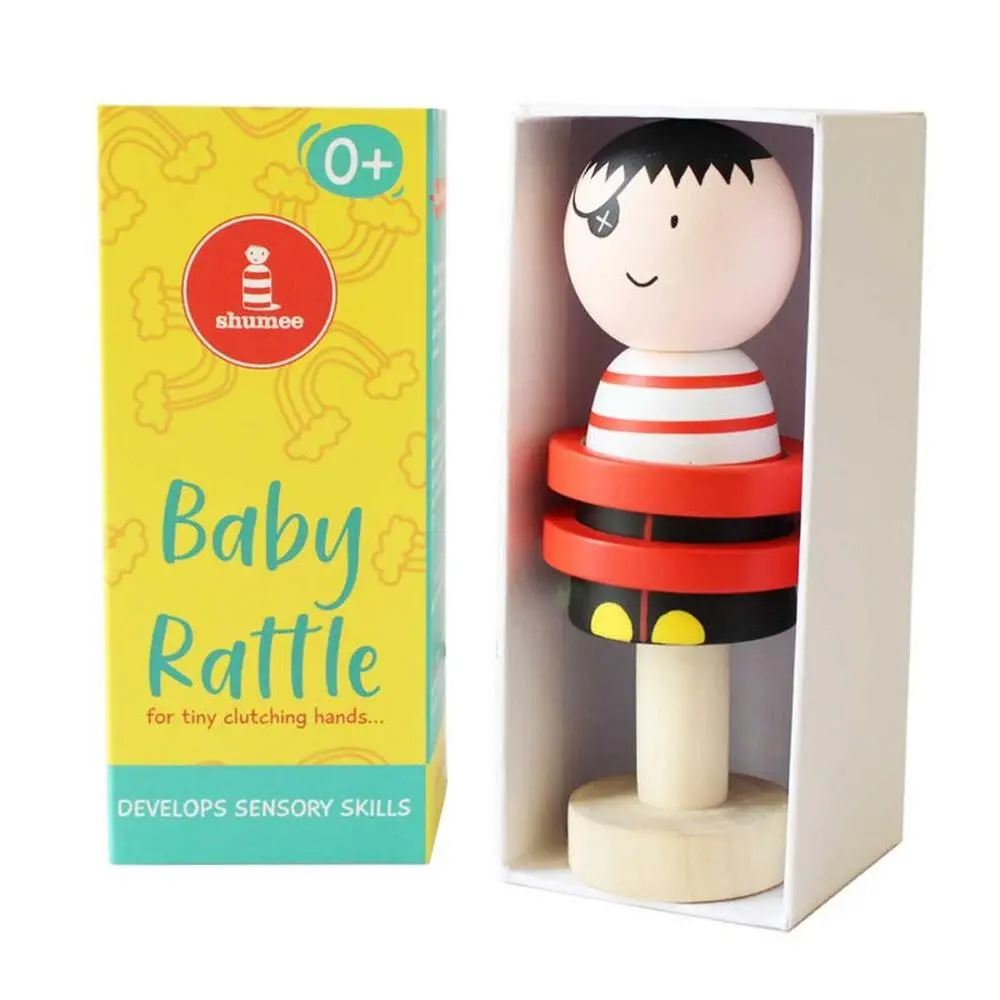 Shumee Wooden Pirate Theme Rattle (3-12 Months) 1