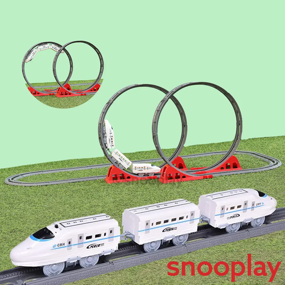 360 Degree Rail Track Set With Light & Sound-47 Pieces (3-10 Years) 1