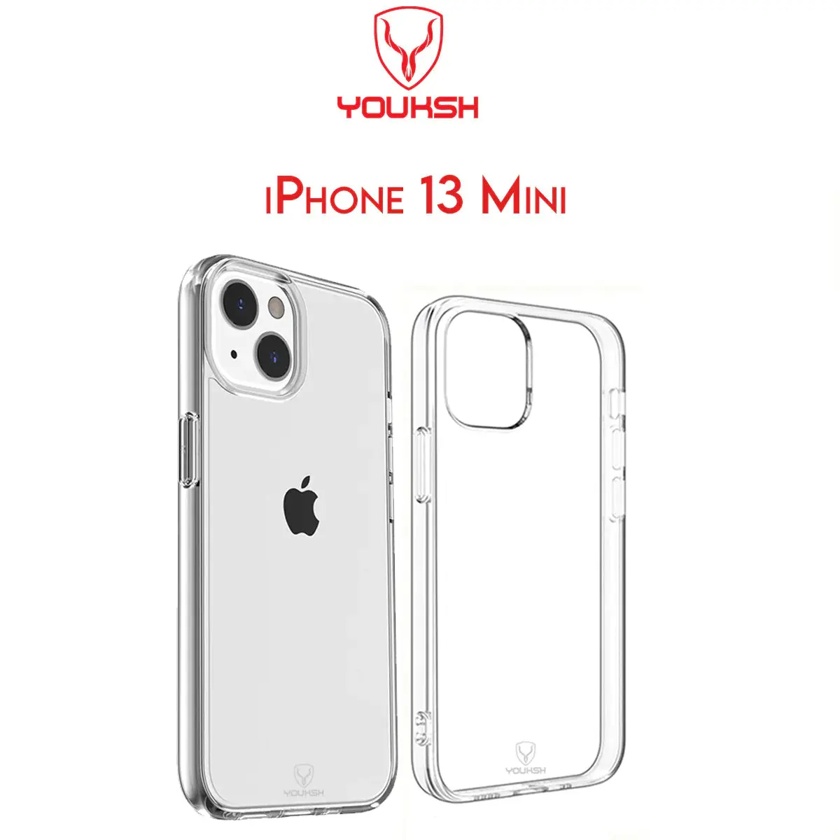 Youksh Apple Iphone 13 Mini Transparent Case | Soft Shock Proof Jelly Cover 1