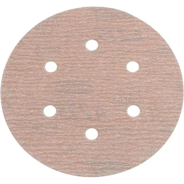 100Pk Norton 6" Diam, 320 Grit, Aluminum Oxide Hook & Loop Disc 66261131592 1