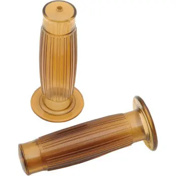Emgo Vintage Grand Turismo Grips - 1" - Golden Oil 1
