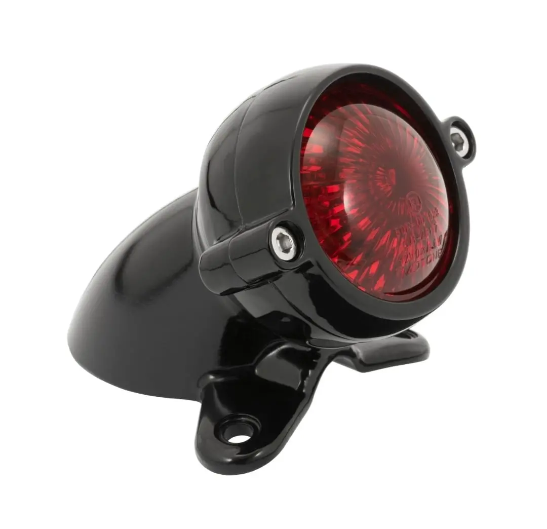 Triumph Bobber Fender Tail Light Mount With Light - Black 1