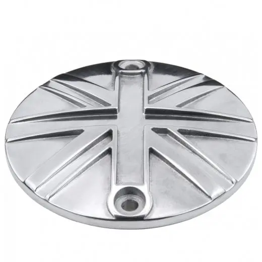 Motone Customs Union Jack Clutch Cover - Polished 2