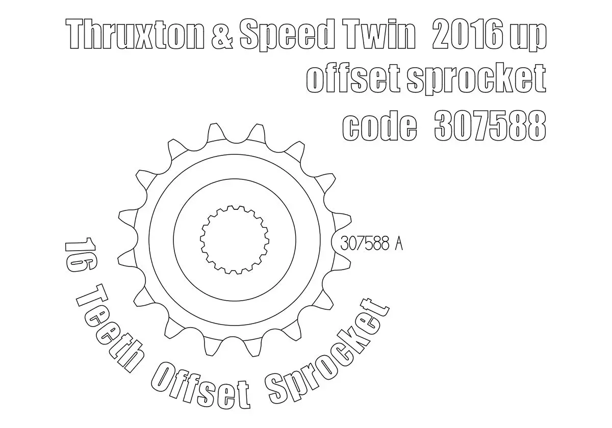 Free Spirits 5Mm Offset Front Sprocket - 520 - 16T - Triumph Twins 2