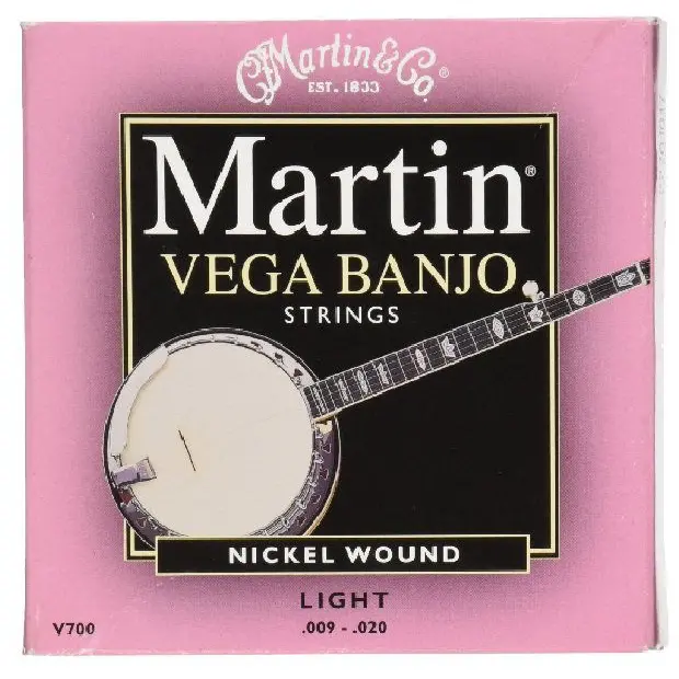 Martin & Co. Vega Banjo Strings - Nickel Wound - 5-String Light .009-.020 (1 Pack) 1