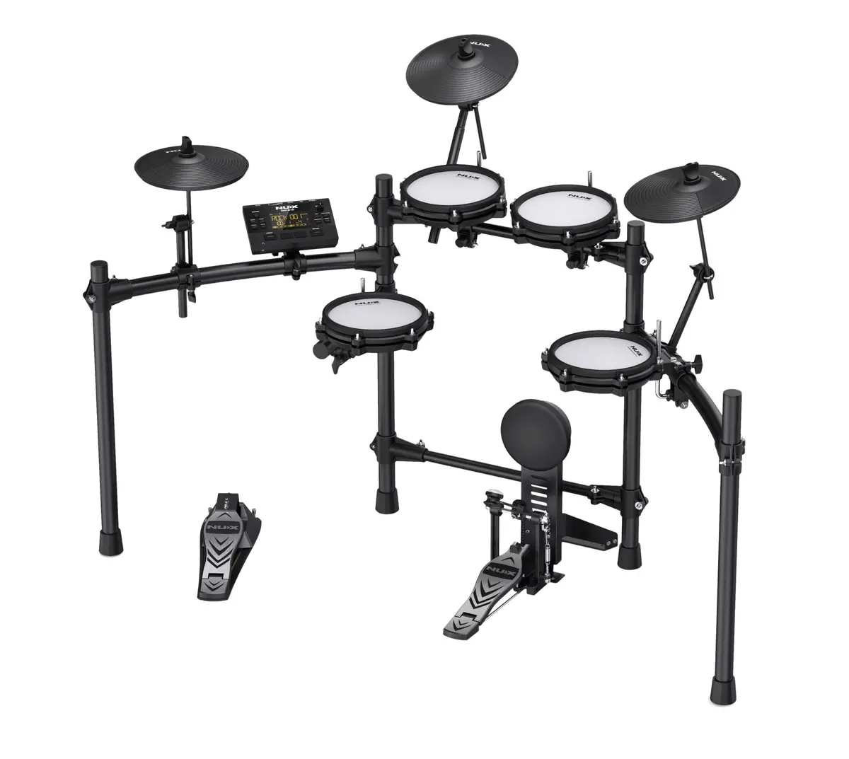 Nux Dm-210 - Mesh-Head Digital Drum Kit - Black Finish 1