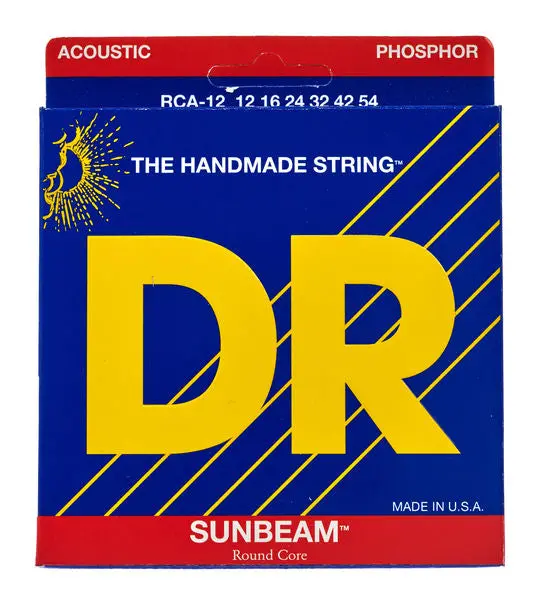 Dr Strings - Rca-12 Phosphor Bronze - Sunbeam Round Core - 6-String Acoustic Guitar Strings 12-54 (1 Pack) 1