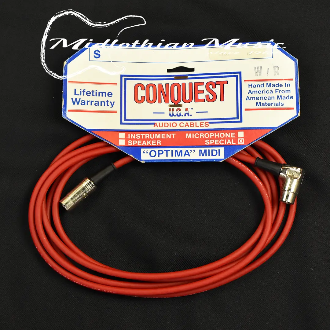 Conquest 10' Midi Cable - Red Finish 1