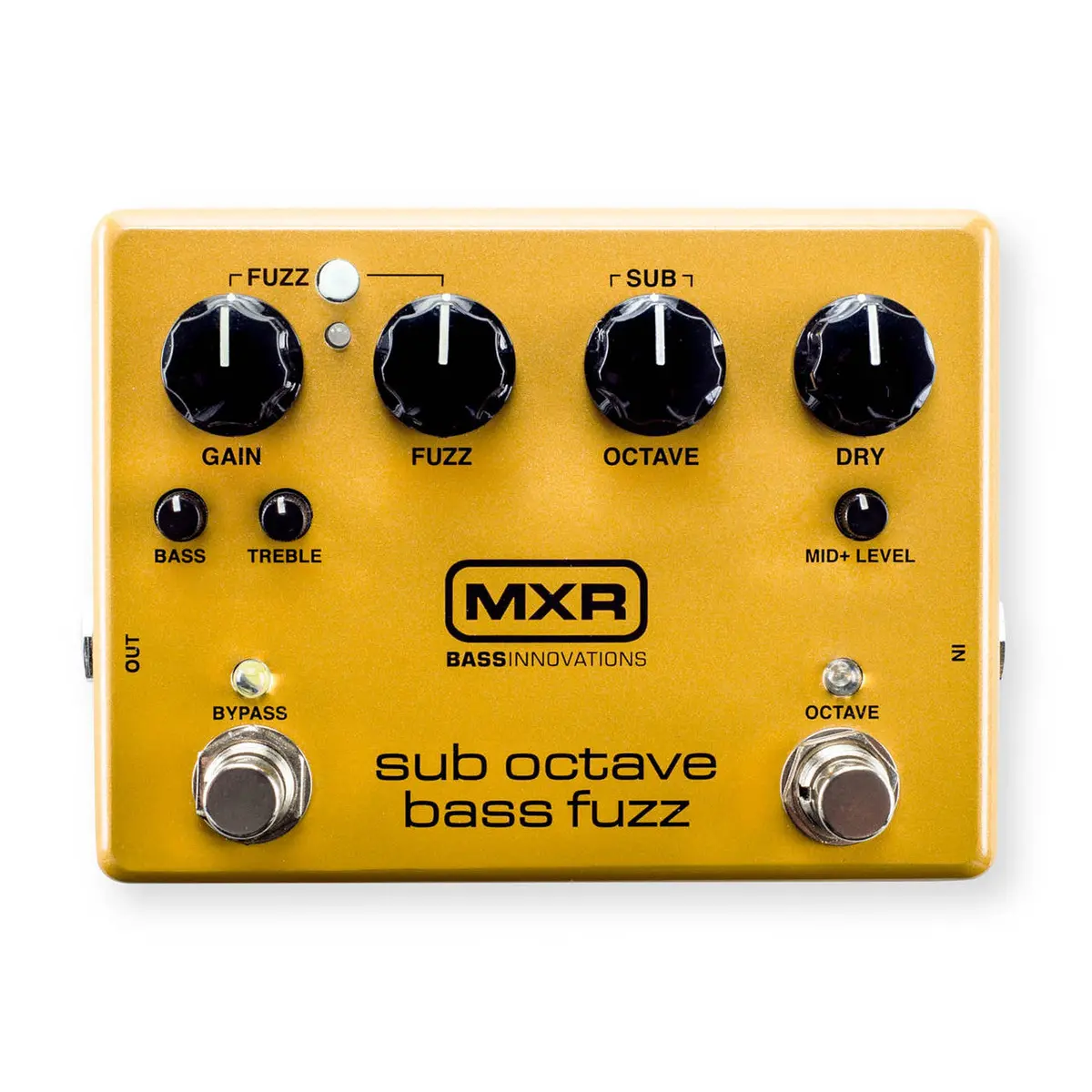 Mxr Sub Octave Bass Fuzz Effects Pedal - Gold Finish 1