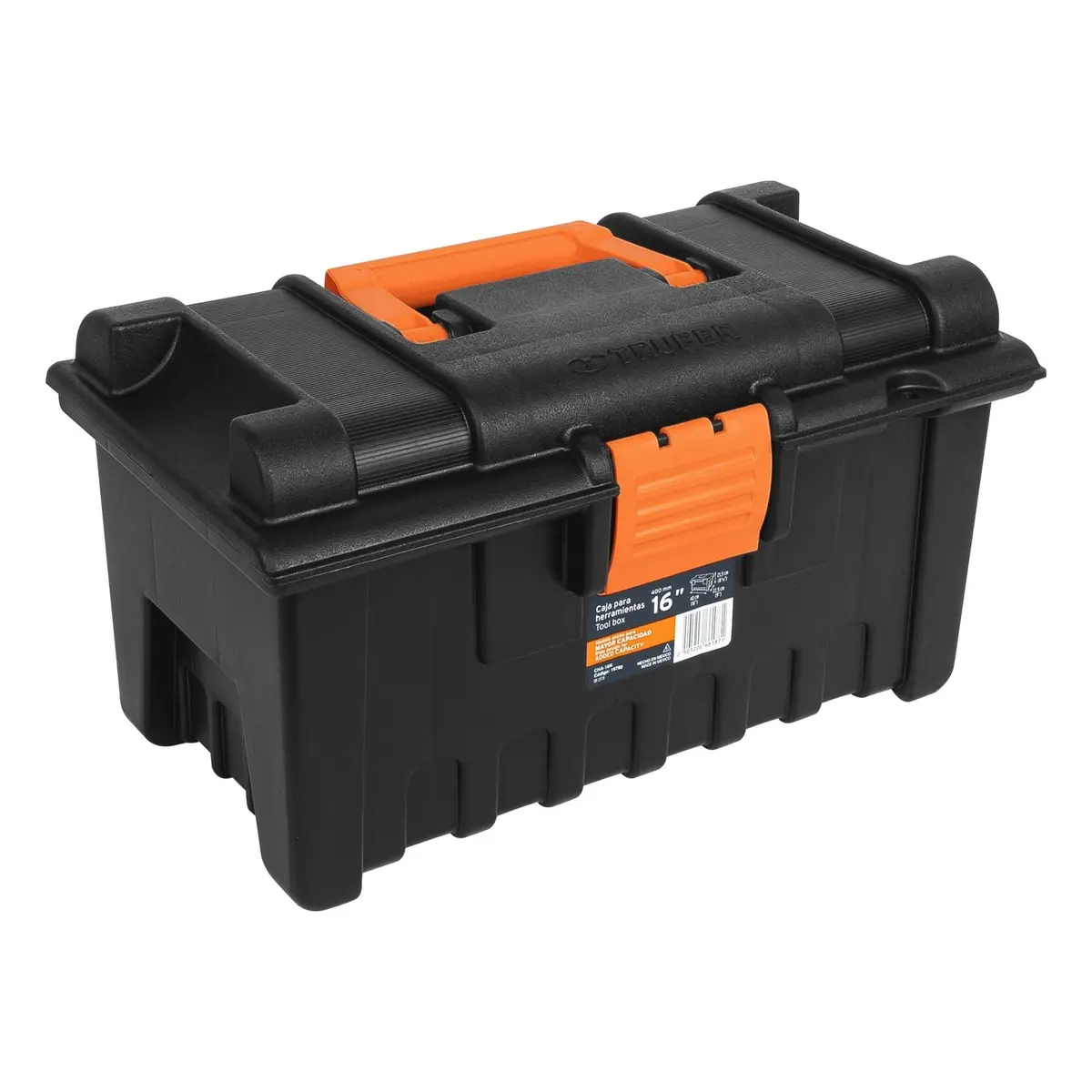 Caja De Herramienta #16 Naranja Sin Compartimentos 19790 Truper 1