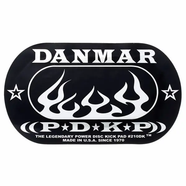 Danmar 210Dkf Bass Drum Doublepad - Black/Silver Flames Finish 1