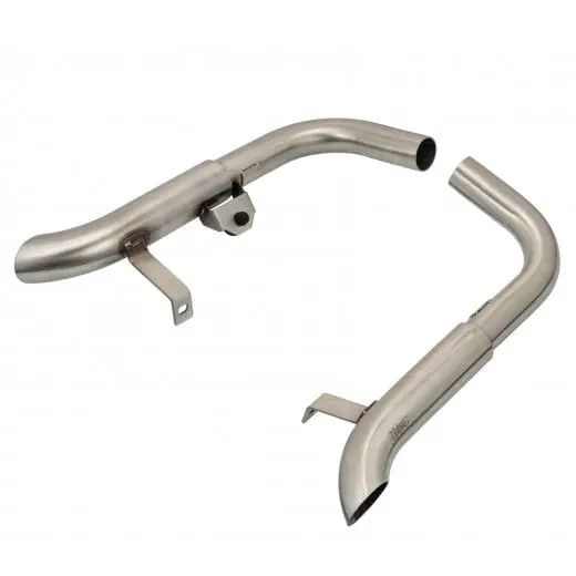 Motone Mayhem Shorty Turnout Muffers - Brushed - Triumph Bobber / Speedmaster 1
