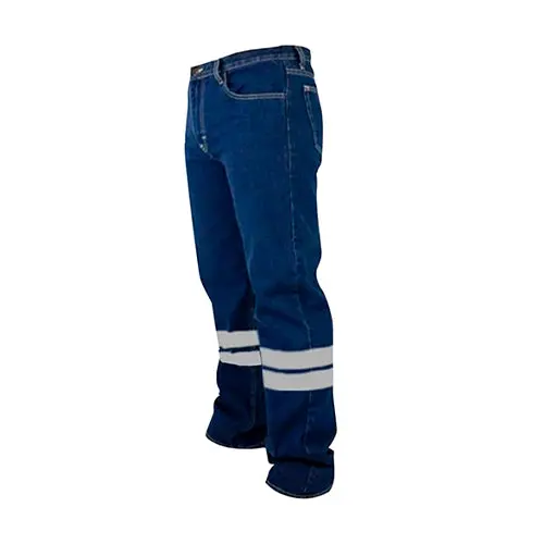 Pantalon Jean De Trabajo Con Cinta Reflectiva Gruesa 1