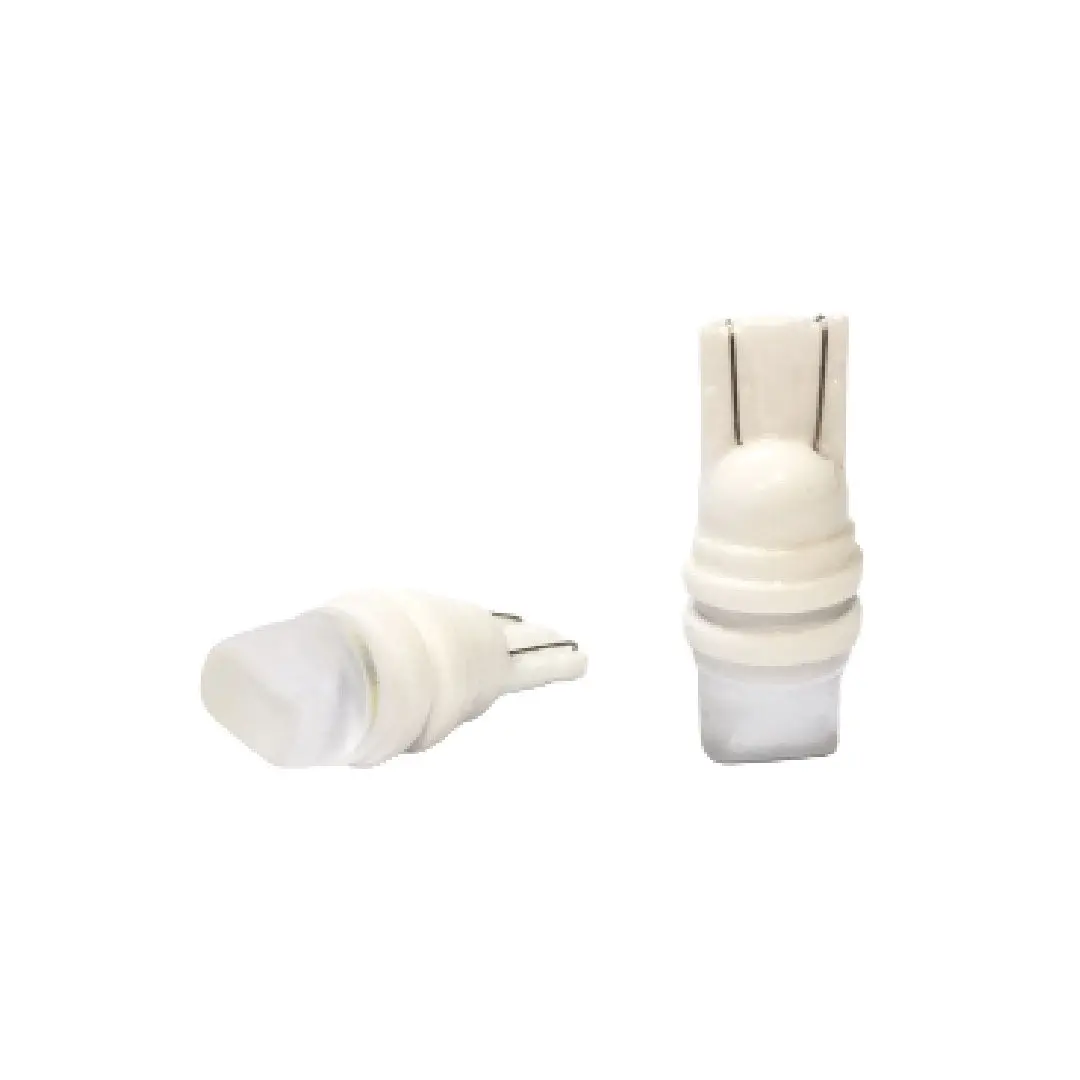 Foco Led Lagrima Base T10 Loza 12V Destellante Blanco 1