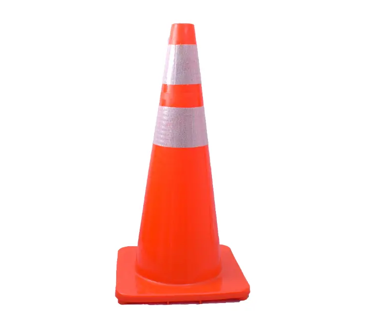 Cono De Seguridad Pvc 70 Cm 28" Liviano Con Cinta Reflectiva 1