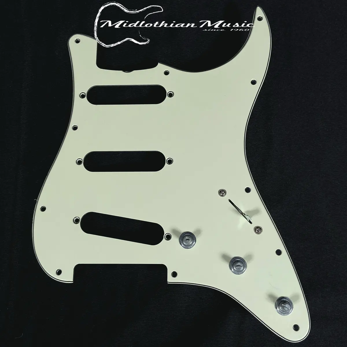 Strat Style Loaded Pickguard W/O Pickups - Off White/Mint Finish - New! 1