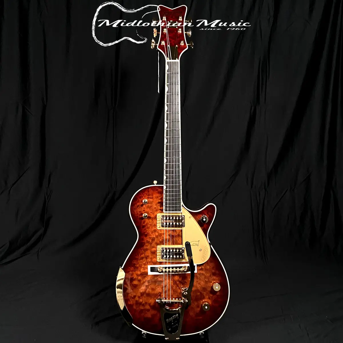 Gretsch G6134tgqm-59 Limited Edition Quilted Top - Classic Penguin Electric Guitar W/Bigsby & Case 1